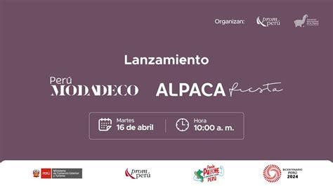 Lanzamiento oficial de Perú Moda Deco y Alpaca Fiesta 2024 YouTube