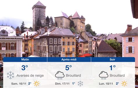 Météo Annecy Prévisions Du Vendredi 15 Novembre 2019