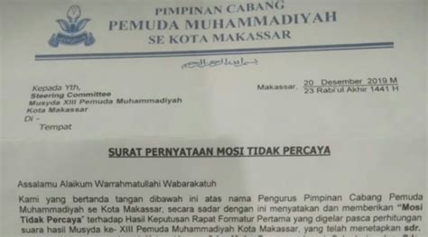 Contoh Surat Mosi Tidak Percaya Koleksi Gambar