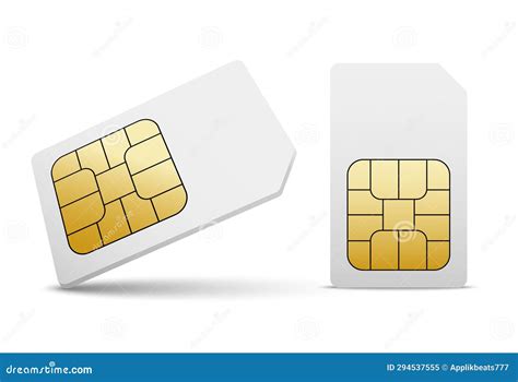 Sim Card Vector Mobile Phone Icon Chip Simcard Isolated 3d Design Gsm