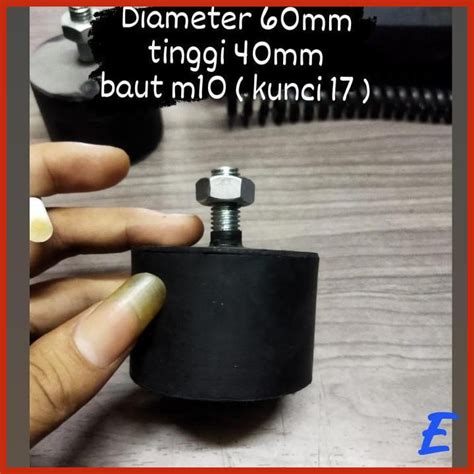 Jual Karet Mounting Rubber Mounting 60mm X 40mm X 10mm Bantalan Karet