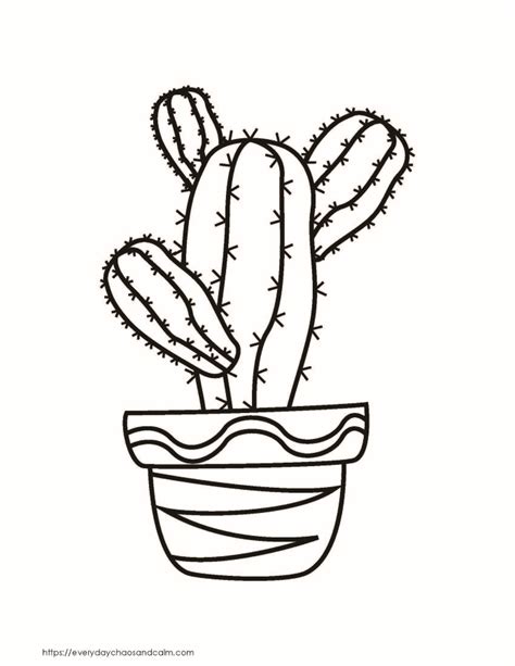 Free Cactus Coloring Pages For Kids