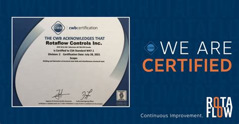 Cwb Certification Rotaflow