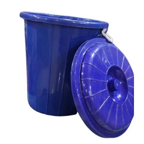 Hdpe Round Saran Plastic Dustbin With Lid Capacity L At Rs In