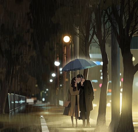 Romantic Raining Wallpaper