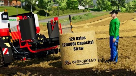 125 Round Bales Straw Capacity 20000l V10 Fs22 Mod Farming Simulator