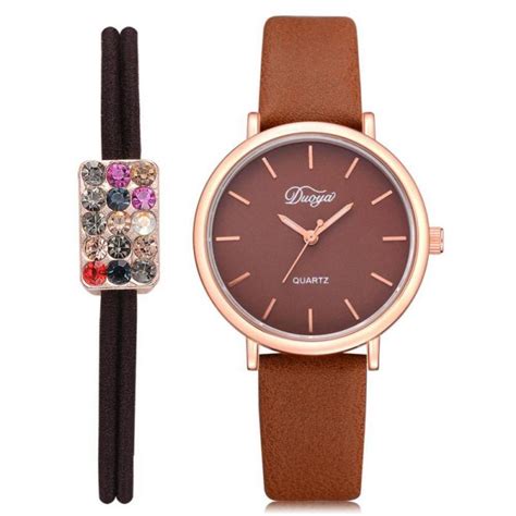 Buy Duoya Simple Luxury Classic Casual PU Strap Quartz Analog Round