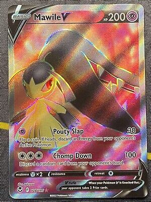 Pokémon TCG Mawile V Full Art Silver Tempest 178 195 Holo Ultra Rare