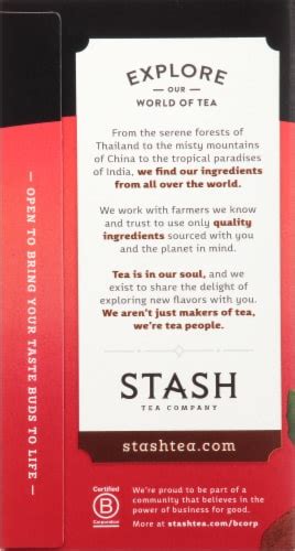 Stash Double Spice Chai Black Tea Bags Ct Kroger