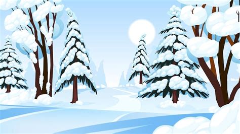 Cartoon Snow Scene Background Images - Free Download on Freepik