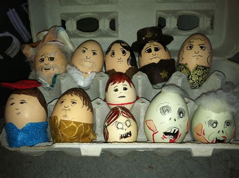 Friend received Walking Dead eggs for Easter. Made by a girl. (no girl ...