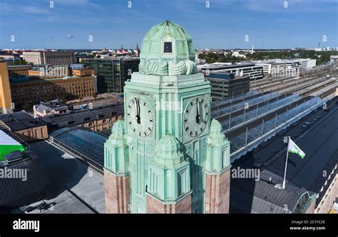 Helsinki Finland September 20 2020 Aerial View Of The Clock Tower