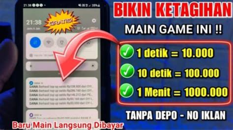 Game Penghasil Saldo Dana 100 Ribu Setiap 1 Menit Tanpa Iklan Terbaru