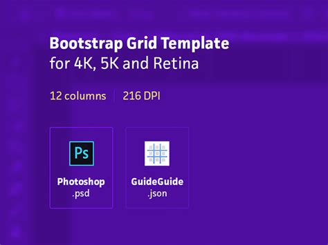 Bootstrap grid template for Photoshop - Freebiesbug