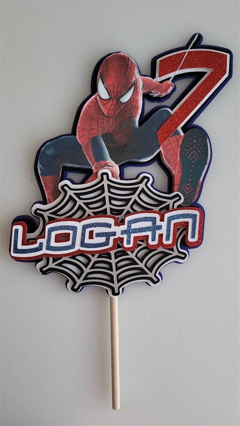 Spiderman Cake Topper Spider Man Web Spider Man Party Etsy