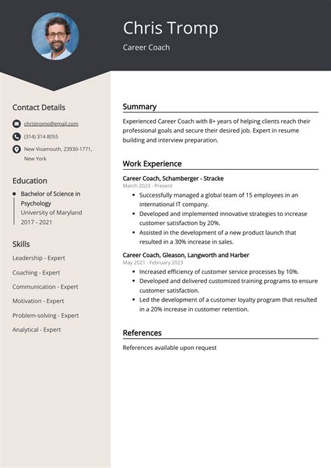 Career Coach Resume Example Free Guide