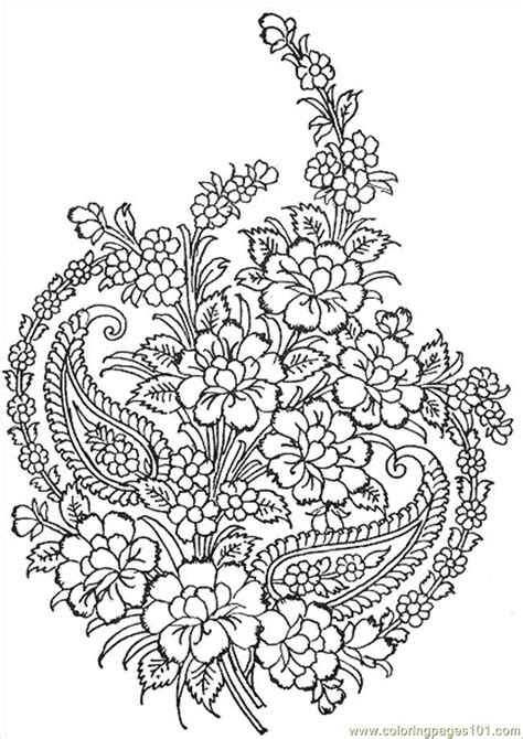 Folk Floral Coloring Page Printable Adultcoloringpage Coloring