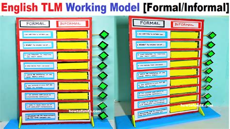 How To Make English Tlm Working Model On Formal And Informal Science