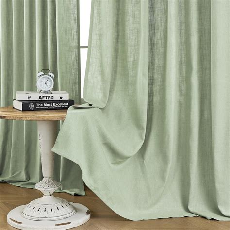 Amazon Sage Green Curtains 84 Inch Length Dining Room Curtains 84