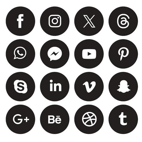 Premium Vector Free Social Media Logo Vector Collection