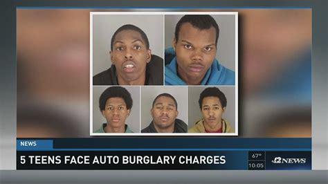 Five Teens Arrested For Breaking Into Cars