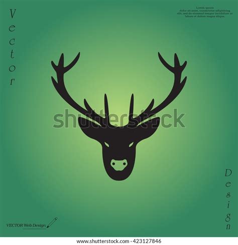 Illustration Deer Head Silhouette Stock Vector Royalty Free 423127846