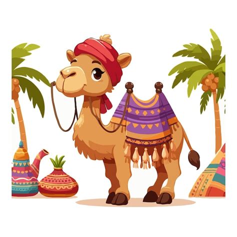 Premium Vector Cute Camel Cartoon Vector On White Background