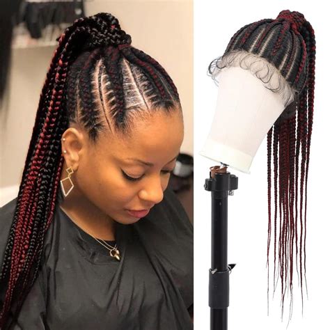 Amazon Brinbea Lace Front Box Braided Wigs For Black Women