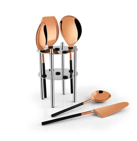 Stainless Steel Elegante 5 Pcs Zara Rosegold Serving Tool Type