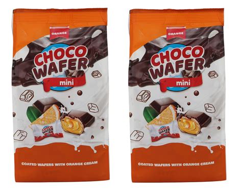 Конфеты вафли мини Апельсин Choco Wafer, 2 шт по 140г - купить с ...
