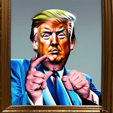 Dali Style Painting Of Donald Trump Creative Fabrica