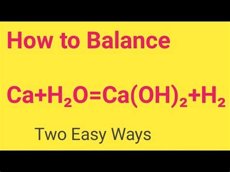 Chemical Equation For Calcium Hydroxide Dissolving In Water - Tessshebaylo