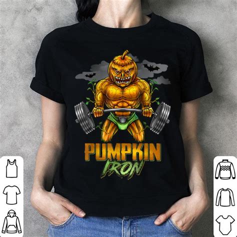 Awesome Halloween Gym Workout Pumpkin Iron Motivation Men Workout shirt, hoodie, sweater ...