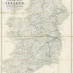 Ireland Map : Vintage Map of Ireland Old Ireland Map Large - Etsy