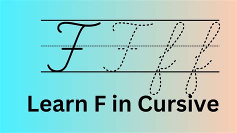 Cursive F How To Write F In Cursive Youtube