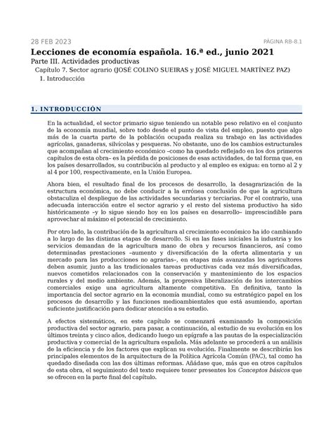 Lección 2 Libro 28 Feb 2023 PÁgina Rb 8 Lecciones De Economía