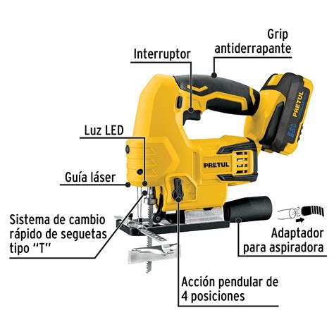 Ficha Tecnica Sierra caladora inalámbrica 20V PRETUL