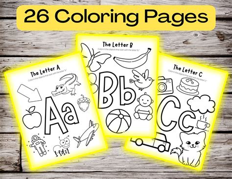 Alphabet Coloring Book for Kids Preschool, Kindergarten & Homeschool ...