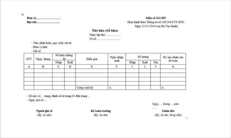 Cách Lập Thẻ Kho Sổ Kho Trong Excel Theo Thông Tư 200 Mới Nhất 2021 Nexsoftvn