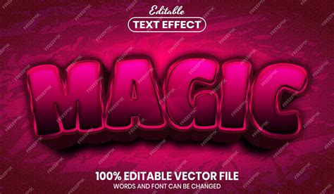 Premium Vector Magic Text Font Style Editable Text Effect