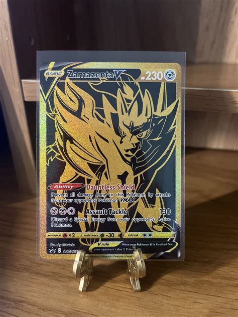 Zamazenta V Swsh Gold Secret Rare Black Star Promo Pokemon Tcg Nm