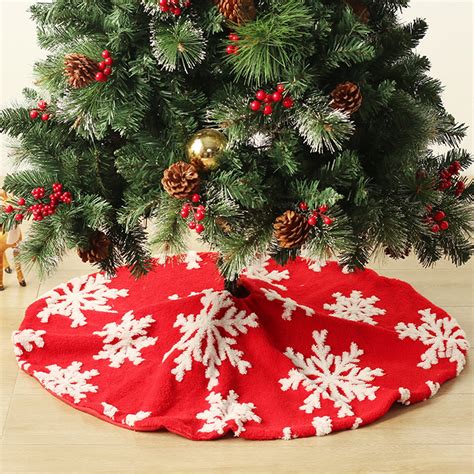 SDJMa Christmas Tree Skirt 36 Inches, Plush Snowflake Tree Skirts ...