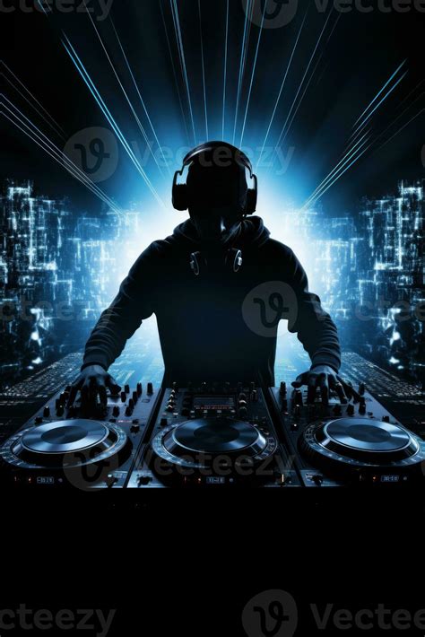 dark music background with playing DJ 26432430 Stock Photo at Vecteezy