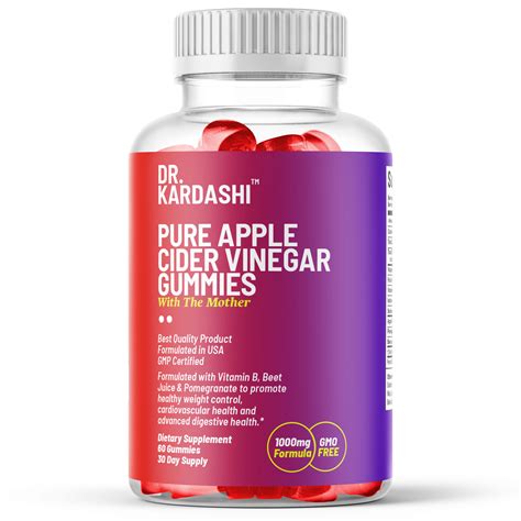 Apple Cider Vinegar Gummies Dietary Supplement, Water Balance, Weight