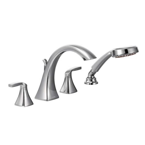 Moen Voss Two Handle Deck Mount Roman Tub Faucet Trim Kit With Single