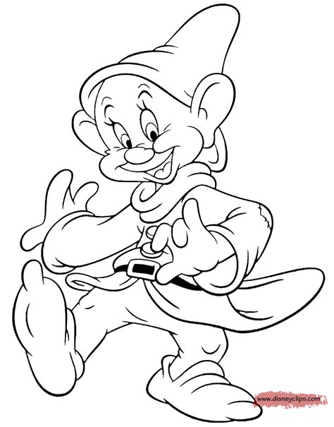 snow white and the seven dwarfs coloring page png ready for download