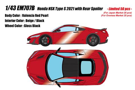 Preorder EIDOLON EM707B Honda NSX Type S 2021 With Rear Spoiler