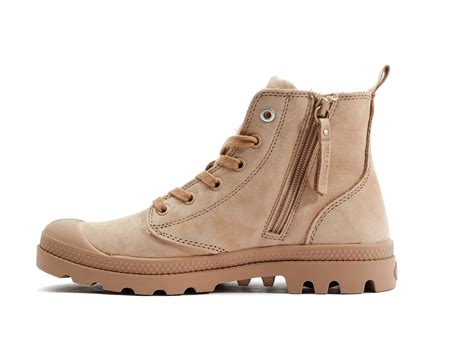 Bottine Aarschot Palladium Pampa Hi Zip WL Nude Brown Boots