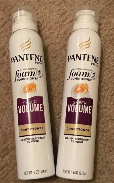 Pantene Pro V Foam Conditioner Sheer Volume 6 Oz 2 Pack EBay