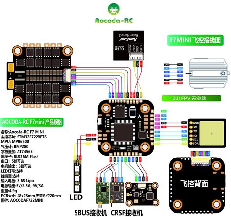 Aocoda Rc F7 Mini V10 Flight Controller 3 6s 20x20mm Fc Mpu6500 W